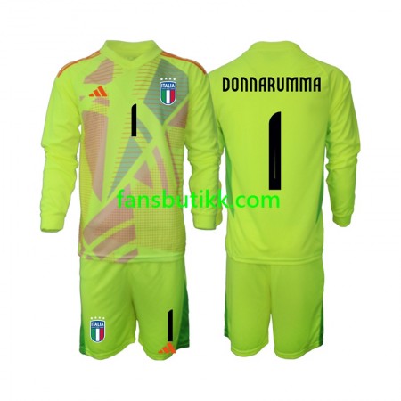 Fotballdrakt Italia Donnarumma 1 Keeper Barn Hjemmetrøye Euro 2024 Langermet